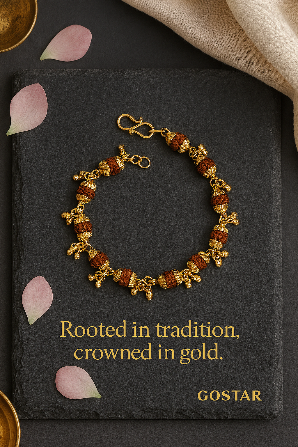 Rudraksh with Small samll Ghunghru Bracelate