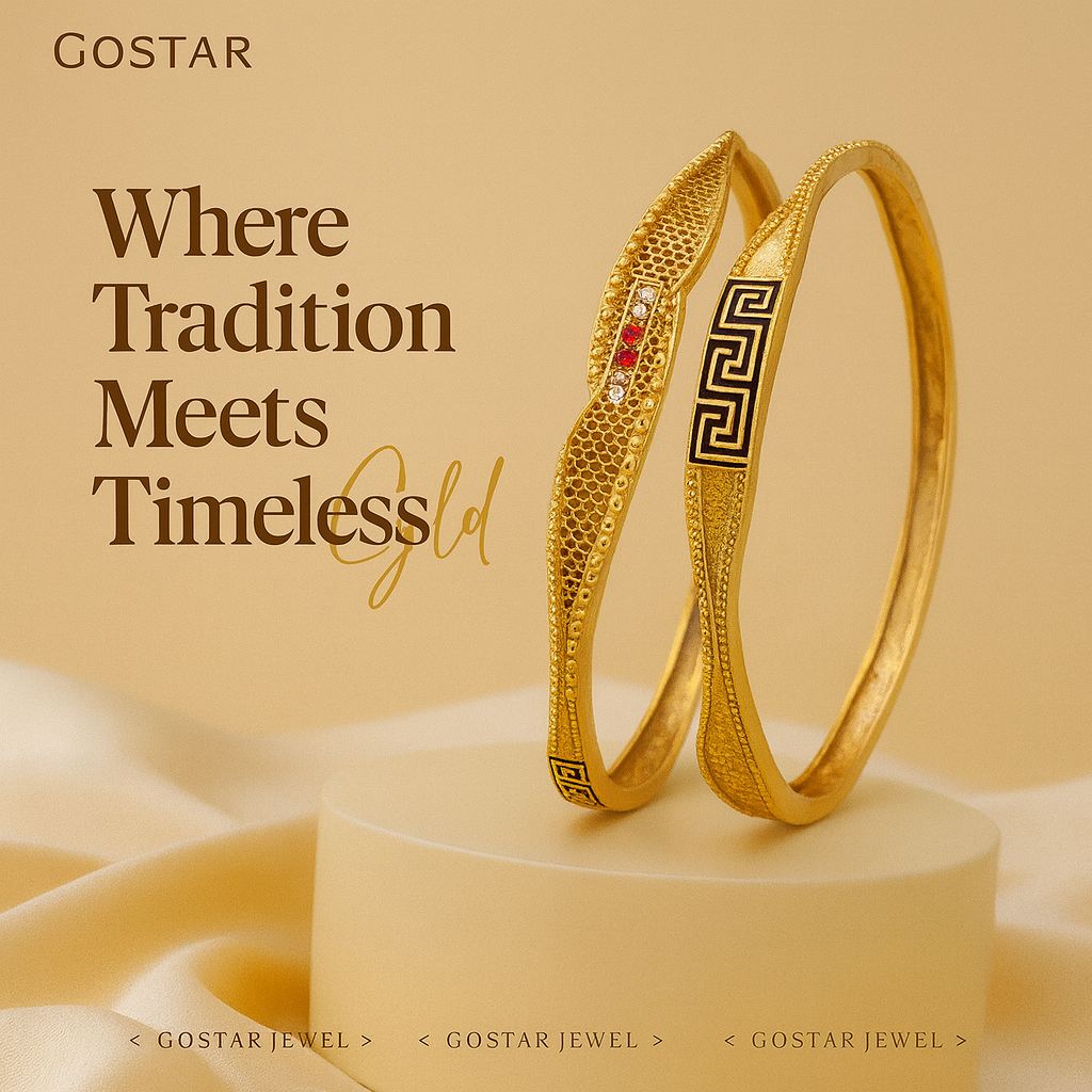 Fancy Bangle with Round Work